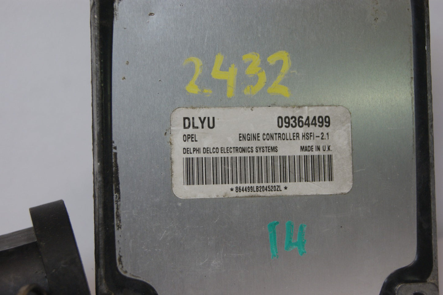 DLYU 09364499 Vauxhall Zafira 1.6 16v Z16XE ECU Set + Pin Code