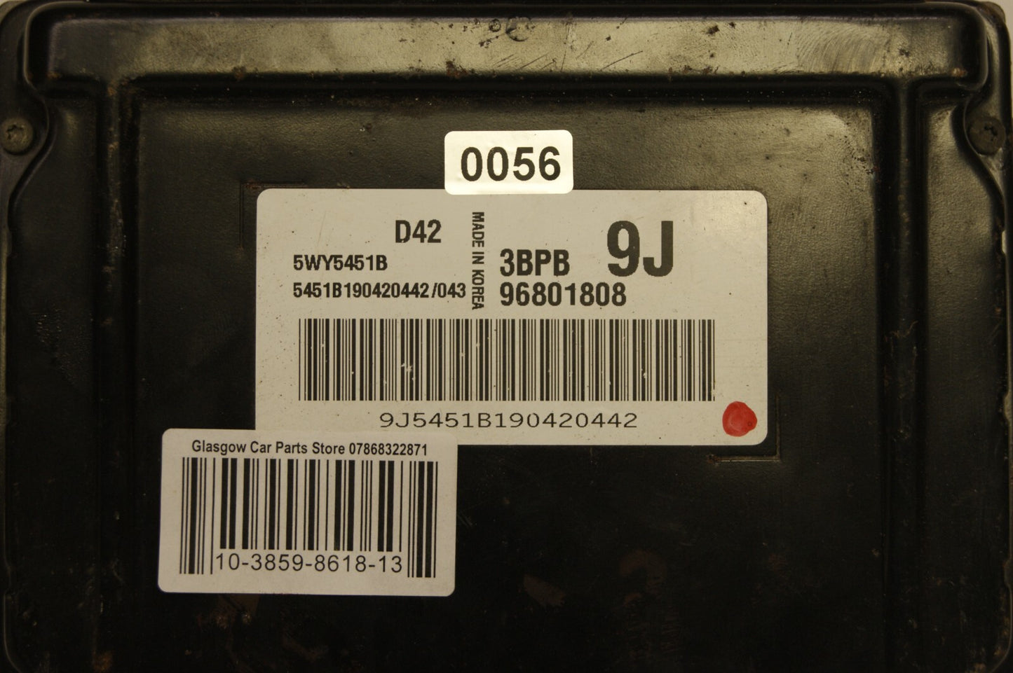 Daewoo Chevrolet Matiz engine ECU 96801808 PLUG AND PLAY CLONING BY POST