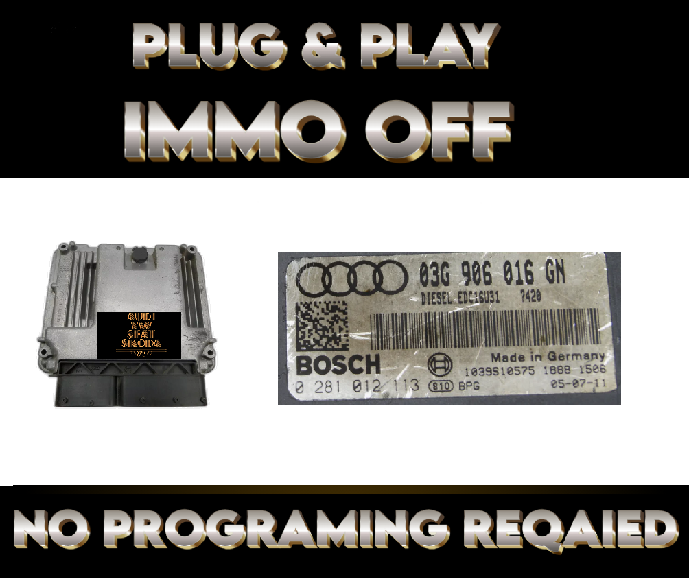 AUDI A4 2.0 TDI ECU PLUG & PLAY 03G906016GN IMMO OFF