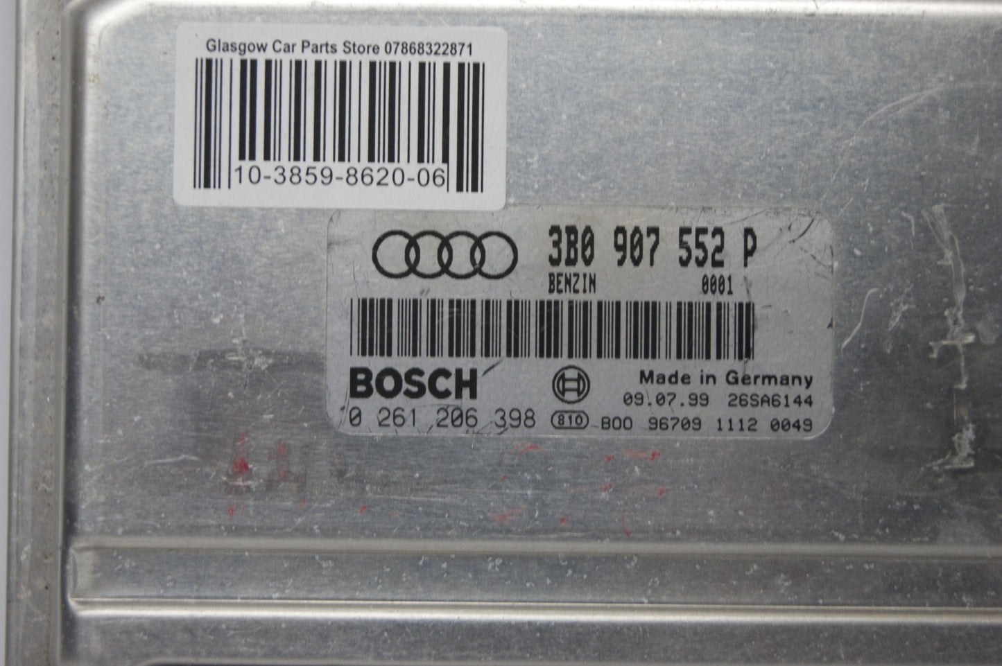 AUDI A6 2.4i PETROL ENGINE CONTROL UNIT ECU 3B0907552P 0261206398