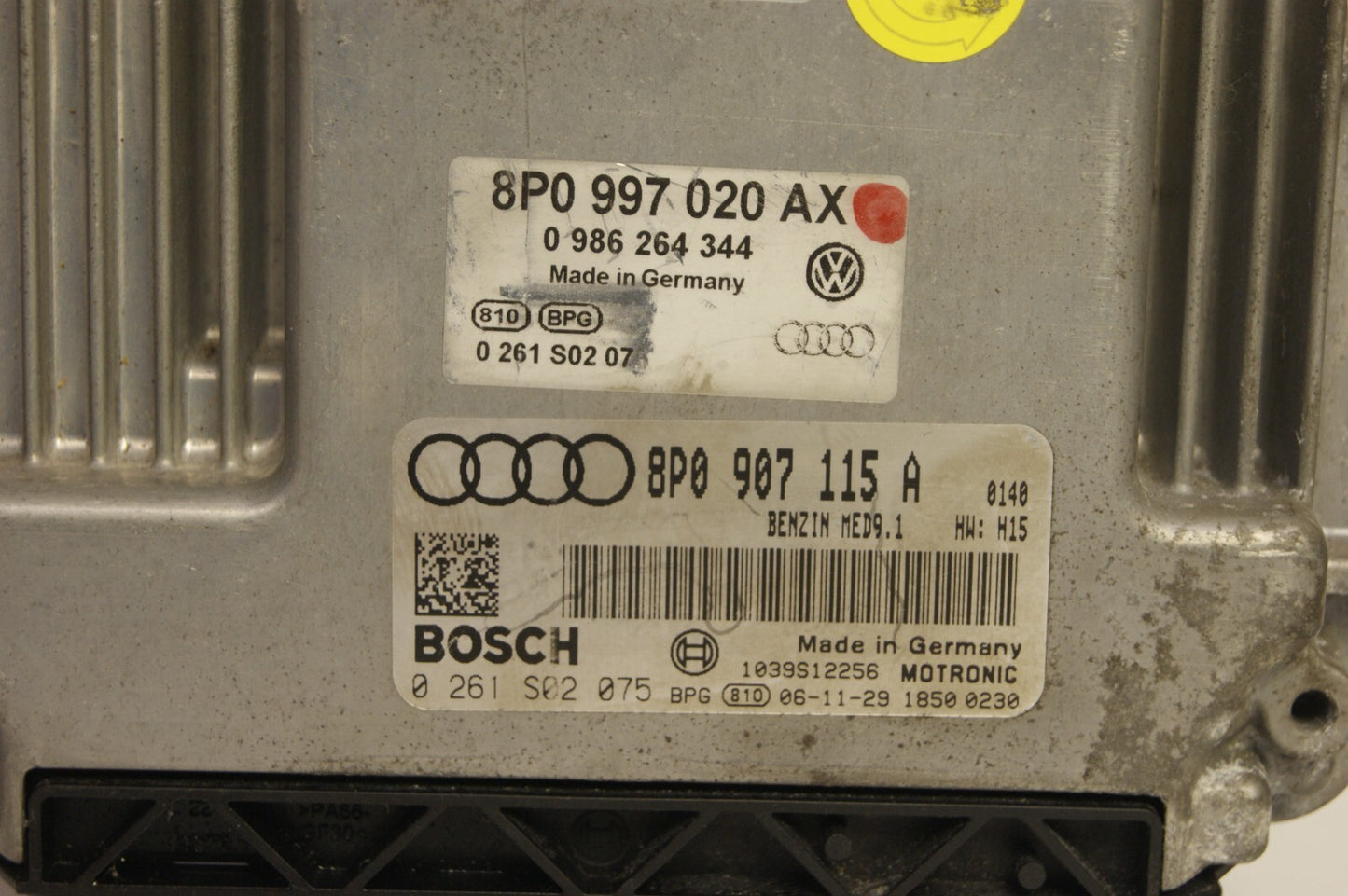 AUDI A3 8P 2.0 TFSI ECU 8P0907115A 0261S0207 PLUG AND PLAY CLONING BY POST