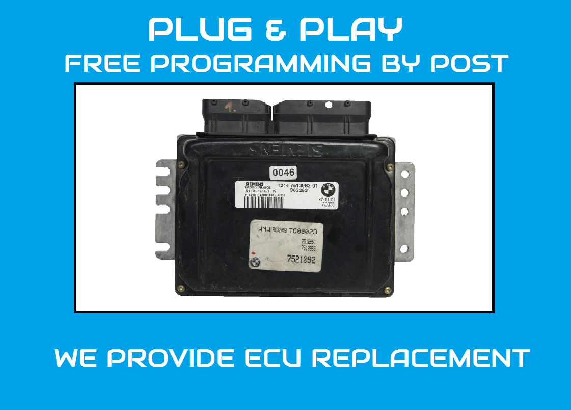 BMW MINI R50 Engine ECU  7513983 / S118012001K  PLUG AND PLAY CLONING BY POST