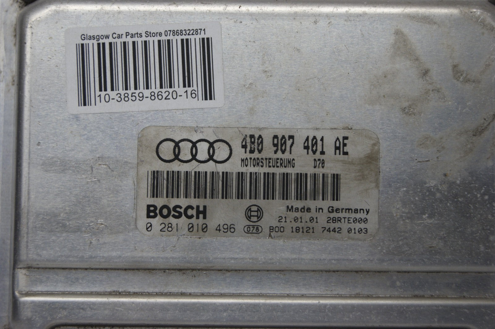 ECU Audi A6 2.5 TDI Diesel Engine Control Module Unit 4B0907401AE 0281010496