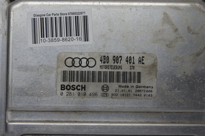 ECU Audi A6 2.5 TDI Diesel Engine Control Module Unit 4B0907401AE 0281010496