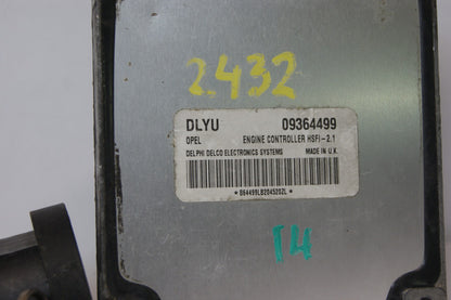 DLYU 09364499 Vauxhall Zafira 1.6 16v Z16XE ECU Set + Pin Code