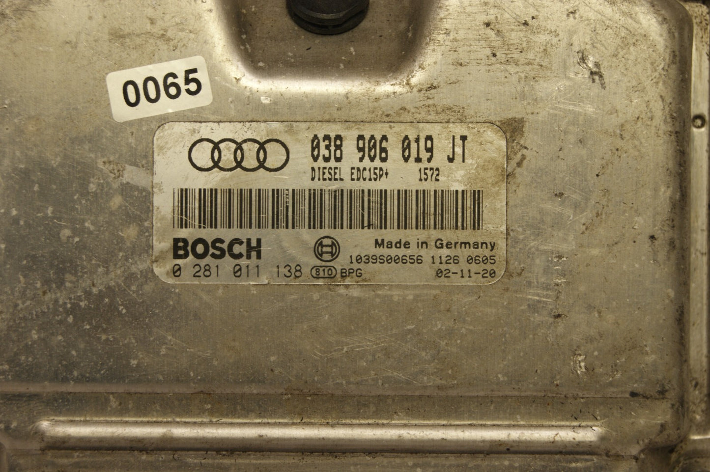 AUDI  ECU 038906019JT 0281011138  IMMO OFF PLUG & PLAY