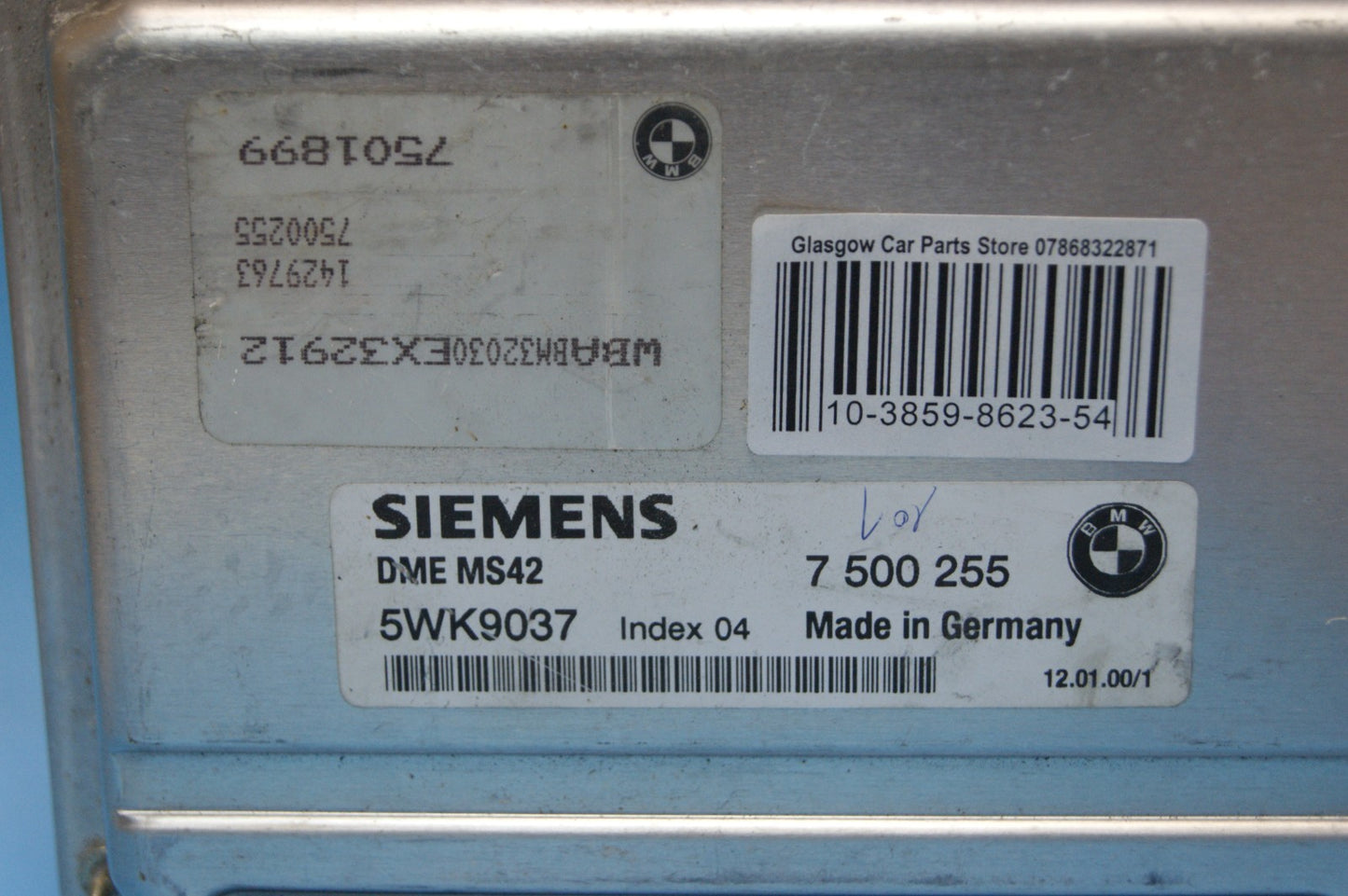 BMW SIEMENS MS42 Engine ECU DME  7500255 5WK9037.
