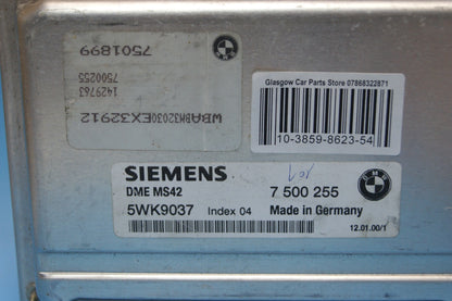 BMW SIEMENS MS42 Engine ECU DME  7500255 5WK9037.