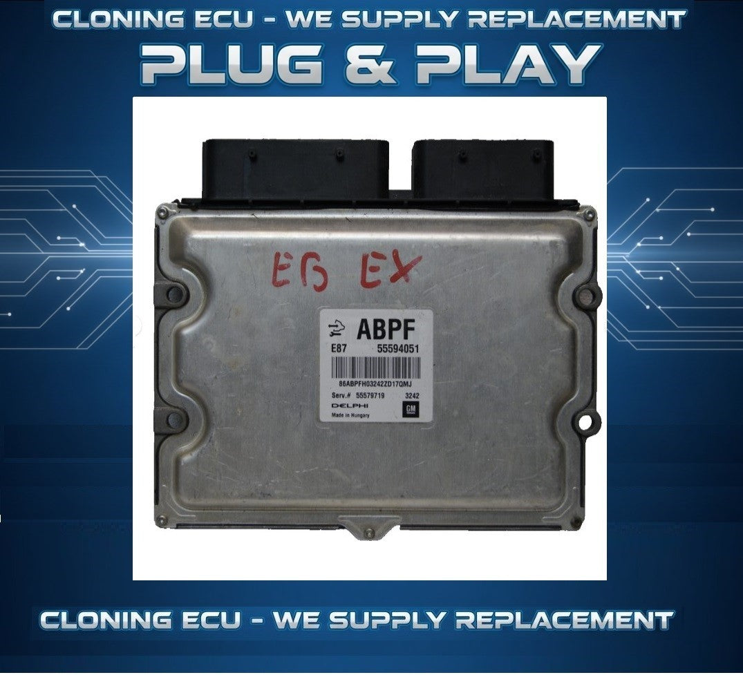 E87 ECU VAUXHALL 55594051 ABPF.PLUG AND PLAY CLONING BY POST.