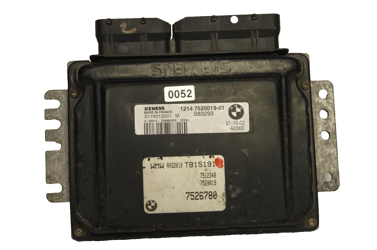 BMW MINI R50 Engine ECU 7520019 / S118012001M  PLUG AND PLAY PROGRAMMING BY POST