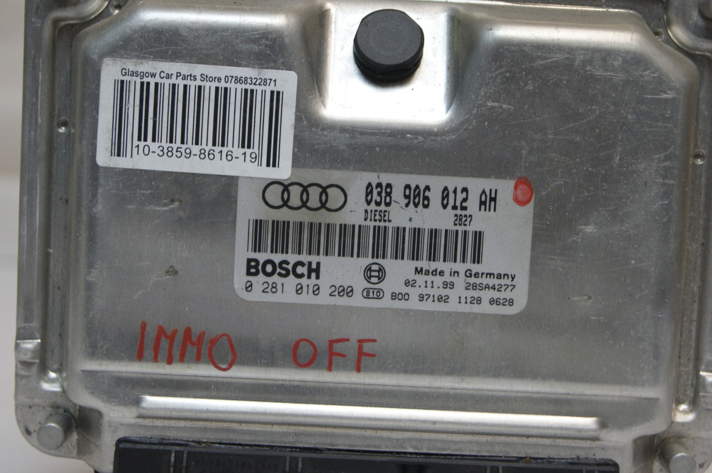 AUDI VW ENGINE  ECU038906012AH 0281010200 IMMO OFF PLUG & PLAY
