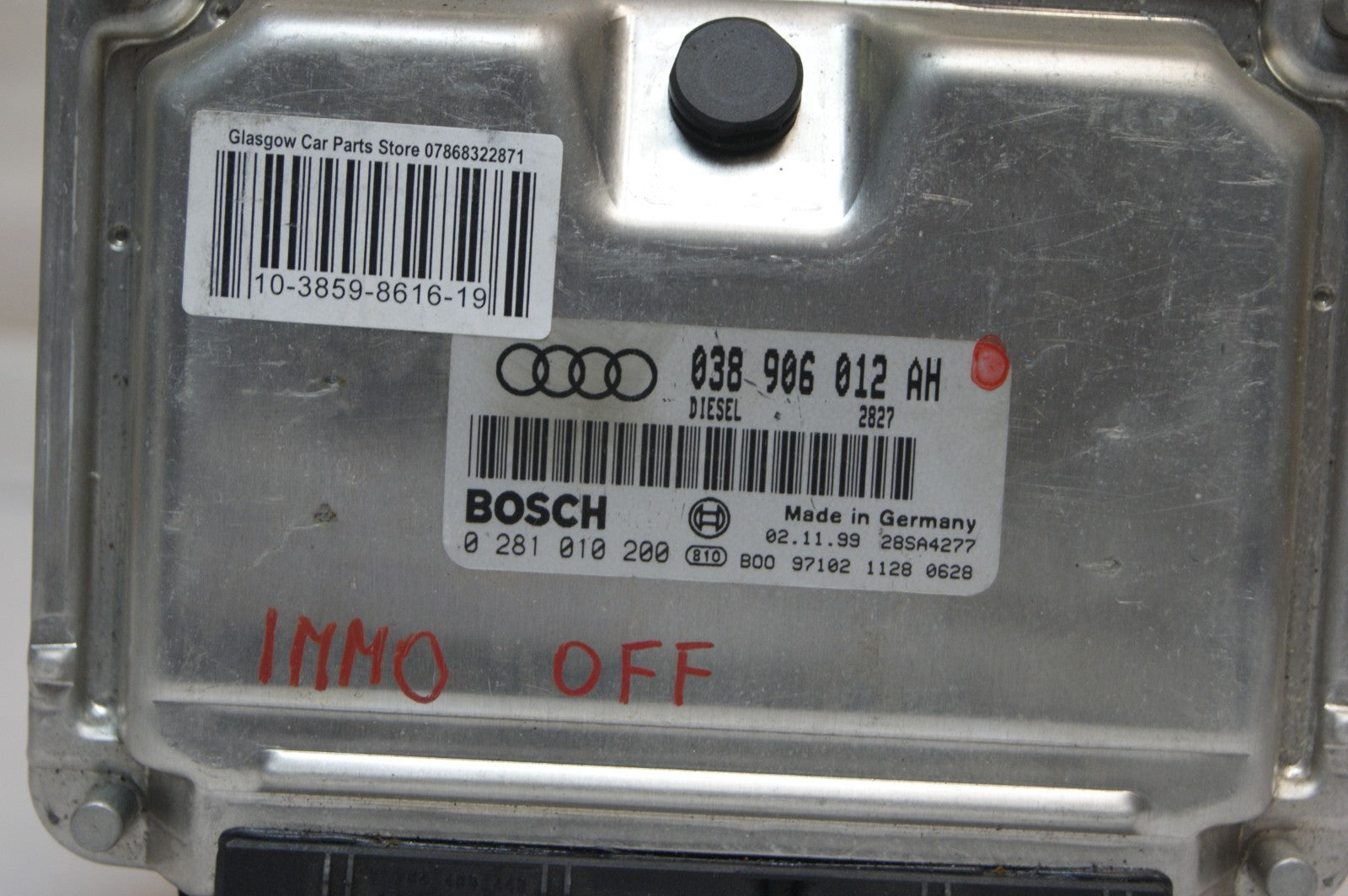 AUDI VW ENGINE  ECU038906012AH 0281010200 IMMO OFF PLUG & PLAY