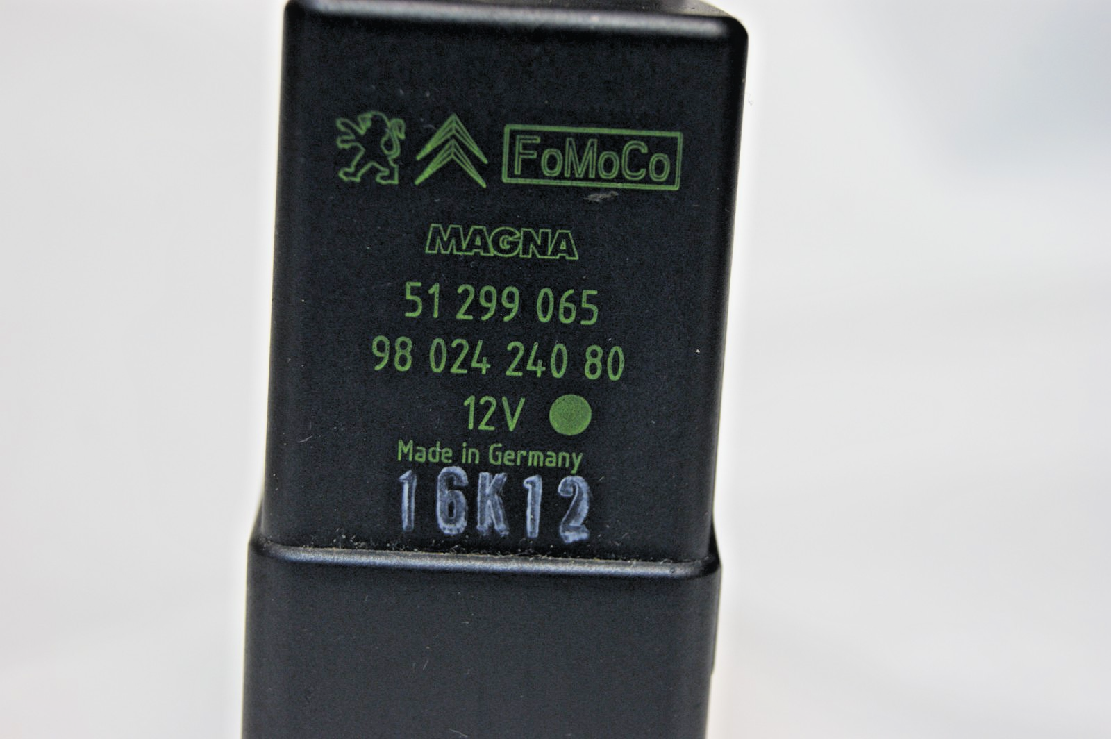 CITROEN 308 SW 1.6 HDi RELAY GLOW PLUG 9802424080 FOMOCO