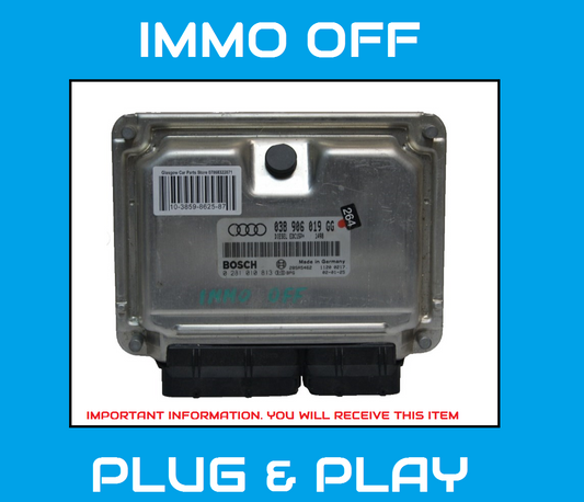 AUDI VW ENGINE  ECU 038906019GG 0281010813  IMMO OFF PLUG & PLAY