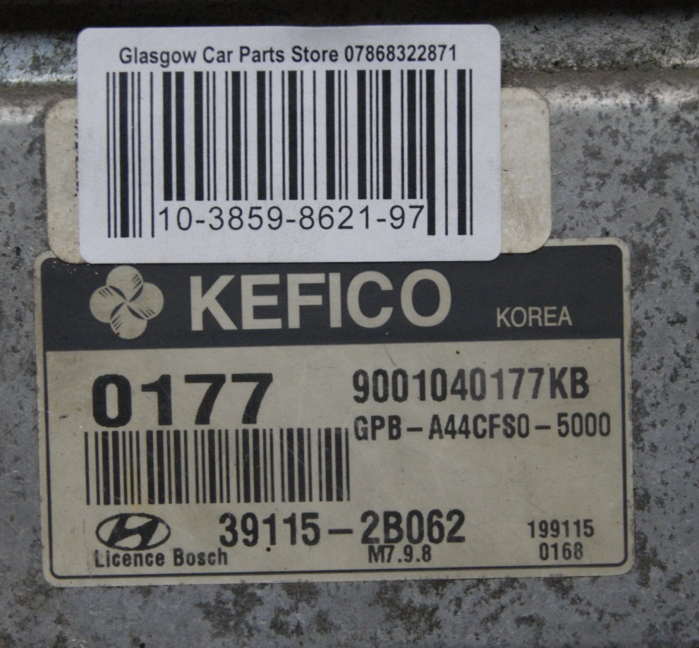 ECU  KIA / HYUNDAI    391152B062 9001040177KB PLUG AND PLAY (CLONING).