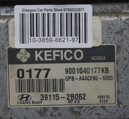 ECU  KIA / HYUNDAI    391152B062 9001040177KB PLUG AND PLAY (CLONING).