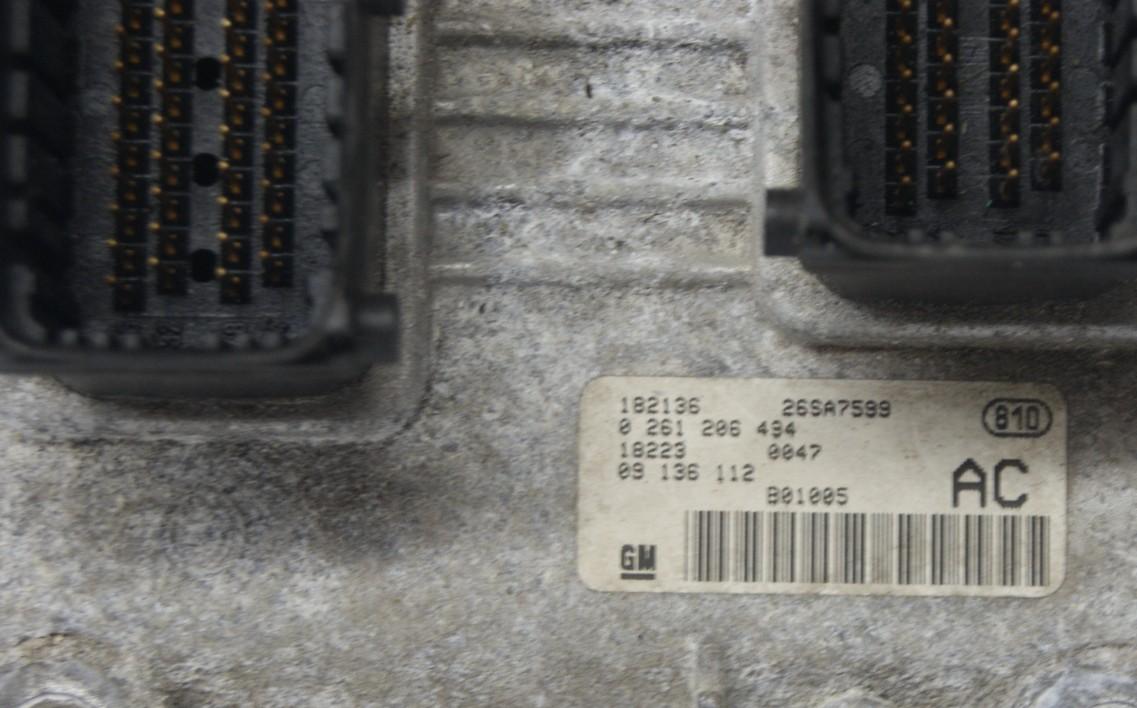 09136112 Vauxhall Vectra Engine Ecu  0261206494