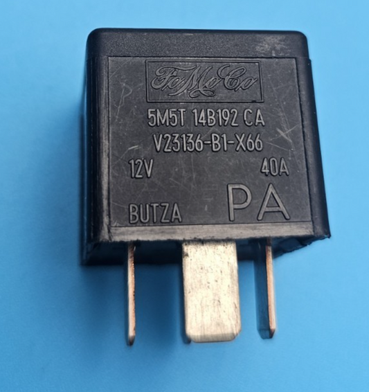 5M5T-14B192-CA FORD JAGUAR  4-PIN BLACK RELAY  V23136-B1-X66 12V 40A PA BUTZA