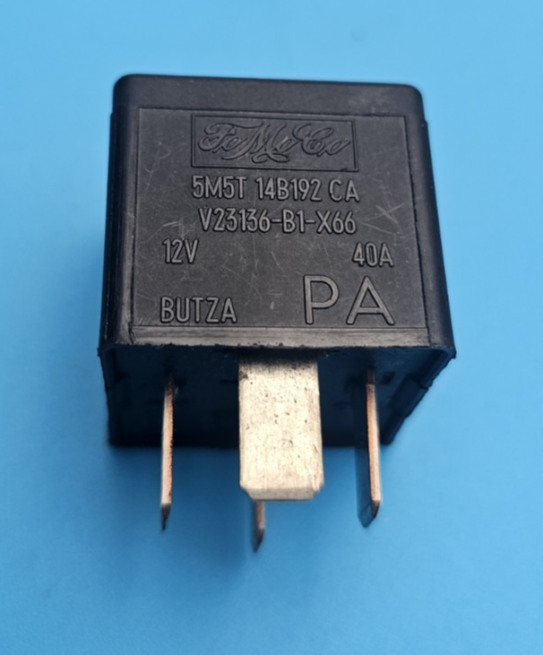 5M5T-14B192-CA FORD JAGUAR  4-PIN BLACK RELAY  V23136-B1-X66 12V 40A PA BUTZA