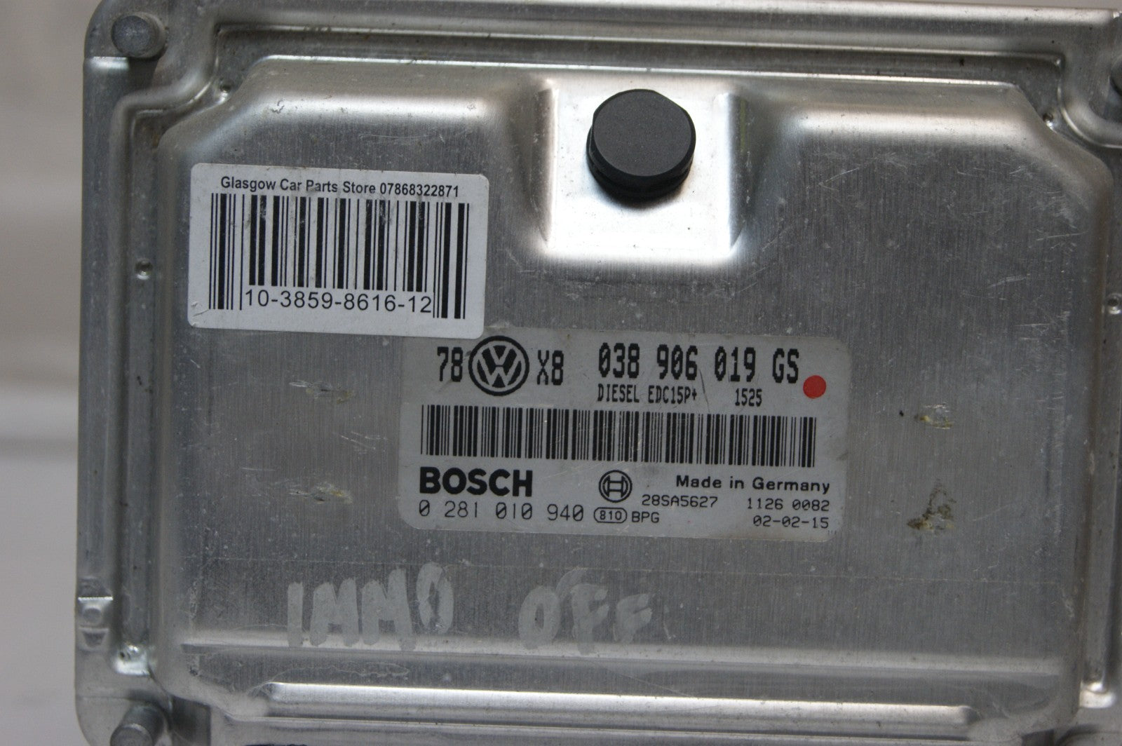 AUDI VW ENGINE  ECU 038906019GS 0281010940 IMMO OFF PLUG & PLAY