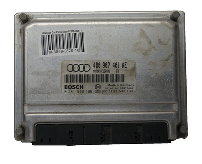 ECU Audi A6 2.5 TDI Diesel Engine Control Module Unit 4B0907401AE 0281010496
