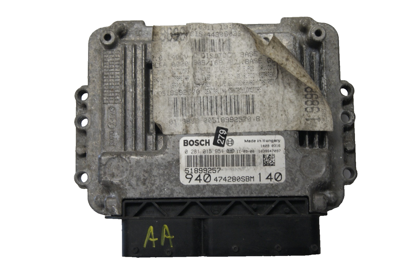 ECU  Alfa Romeo Juliet 2.0JTD 51899257 0281015951 PLUG AND PLAY CLONING