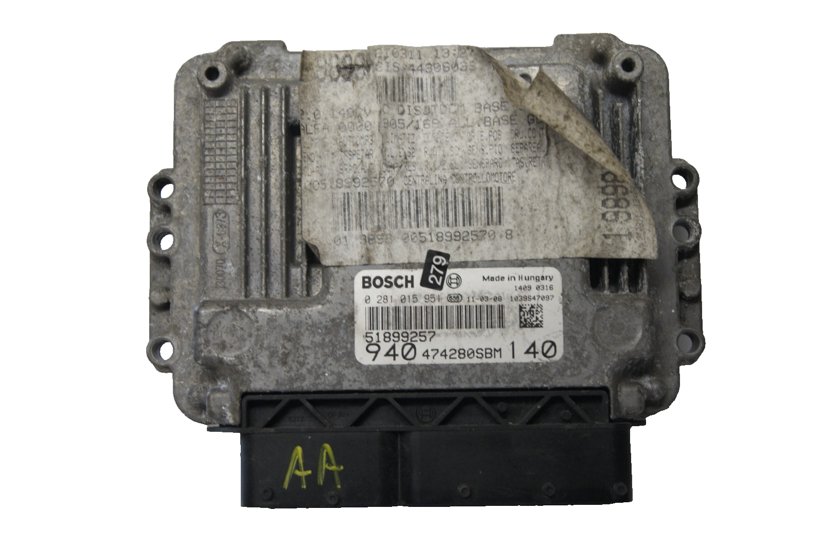 ECU  Alfa Romeo Juliet 2.0JTD 51899257 0281015951 PLUG AND PLAY CLONING