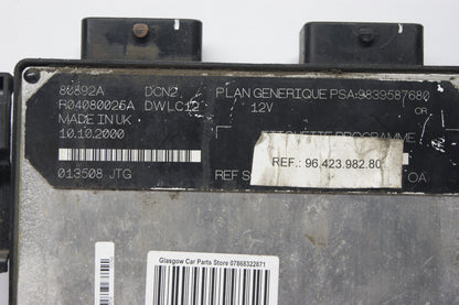 9642398280 - 9839587680 Citroen Berlingo Peugeot Partner 1.9 Engine Control ECU