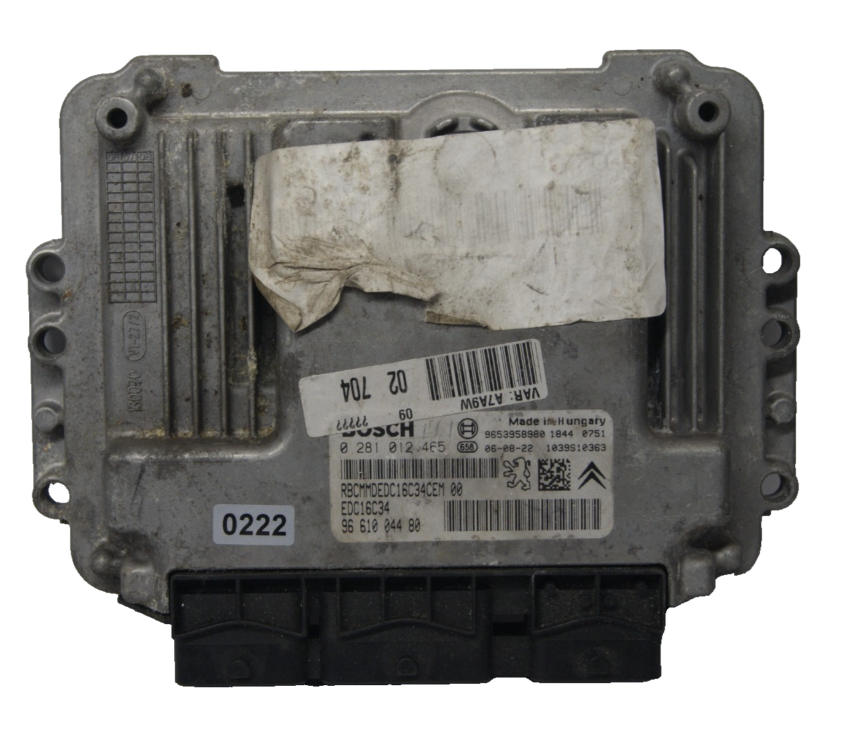 CITROEN PEUGEOT ECU  0281012465 9661004480 PLUG AND PLAY  CLONING BY POST