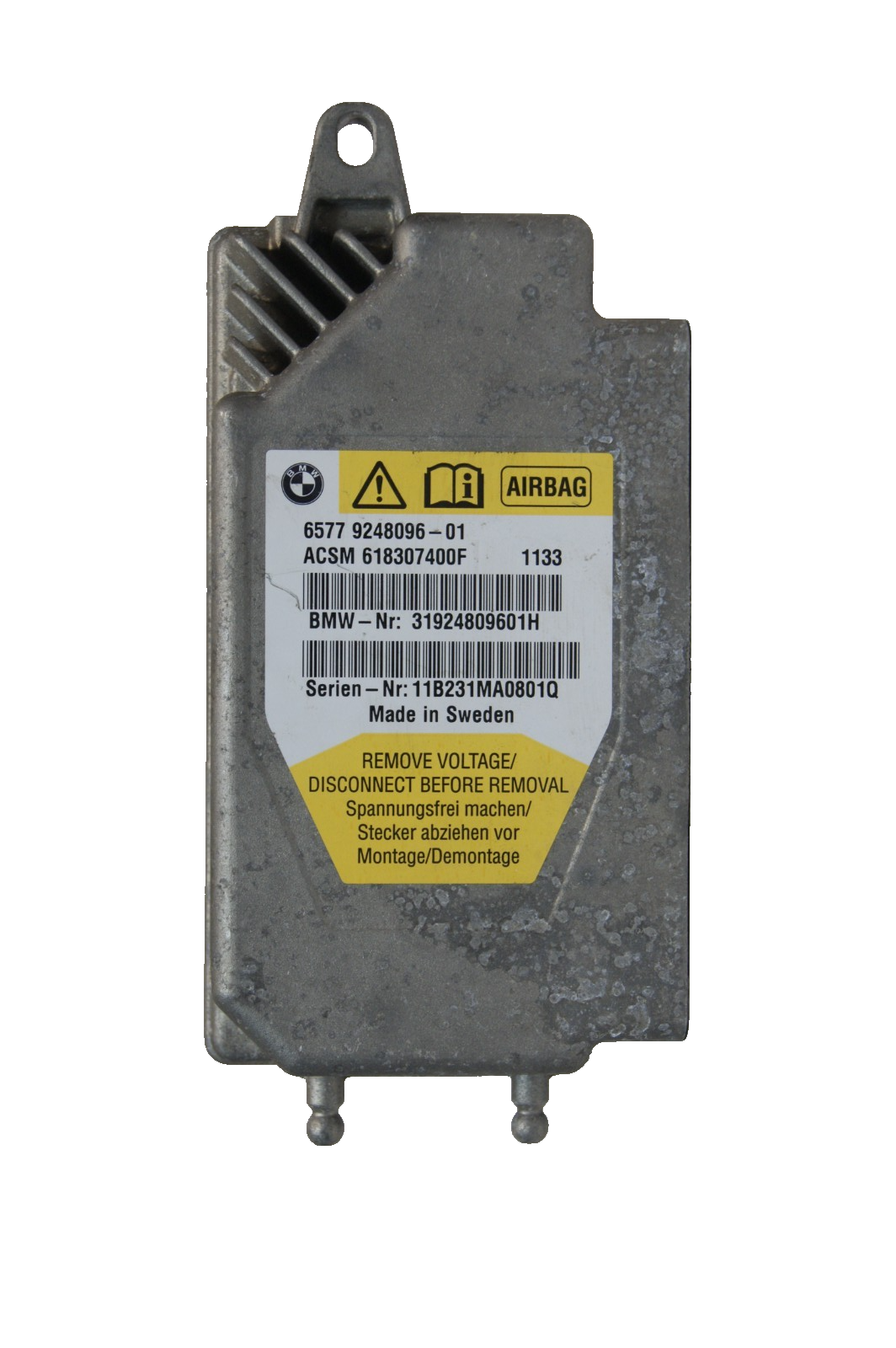BMW 5 SERIES F10 F11 ICM SRS BAG CONTROL MODULE UNIT ECU 9248096