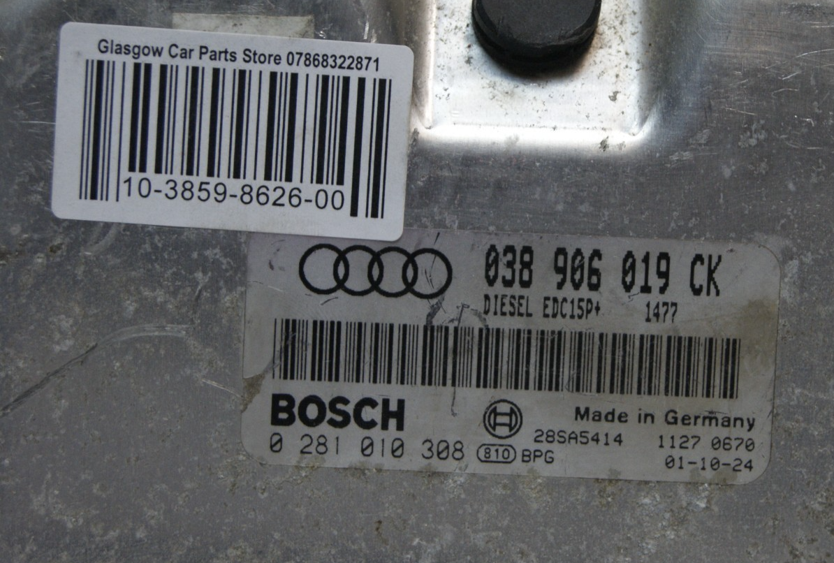 AUDI VW  ENGINE ECU 038906019CK  0281010308 PLUG AND PLAY IMMO OFF