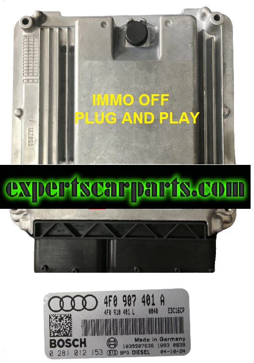 ECU AUDI A6 4F0907401A 0281012153. IMMO OFF PLUG AND PLAY.