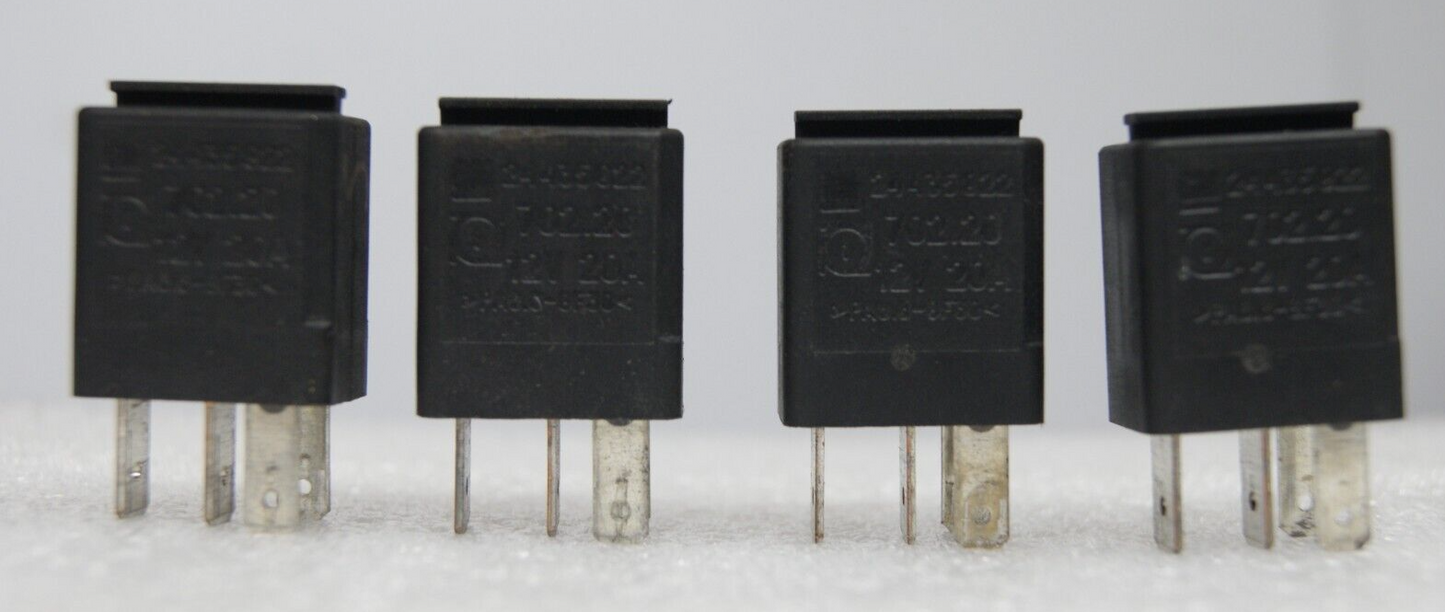4X RELAY GM VAUXHALL 4 BLADE 12V 20A  BLACK 24435922