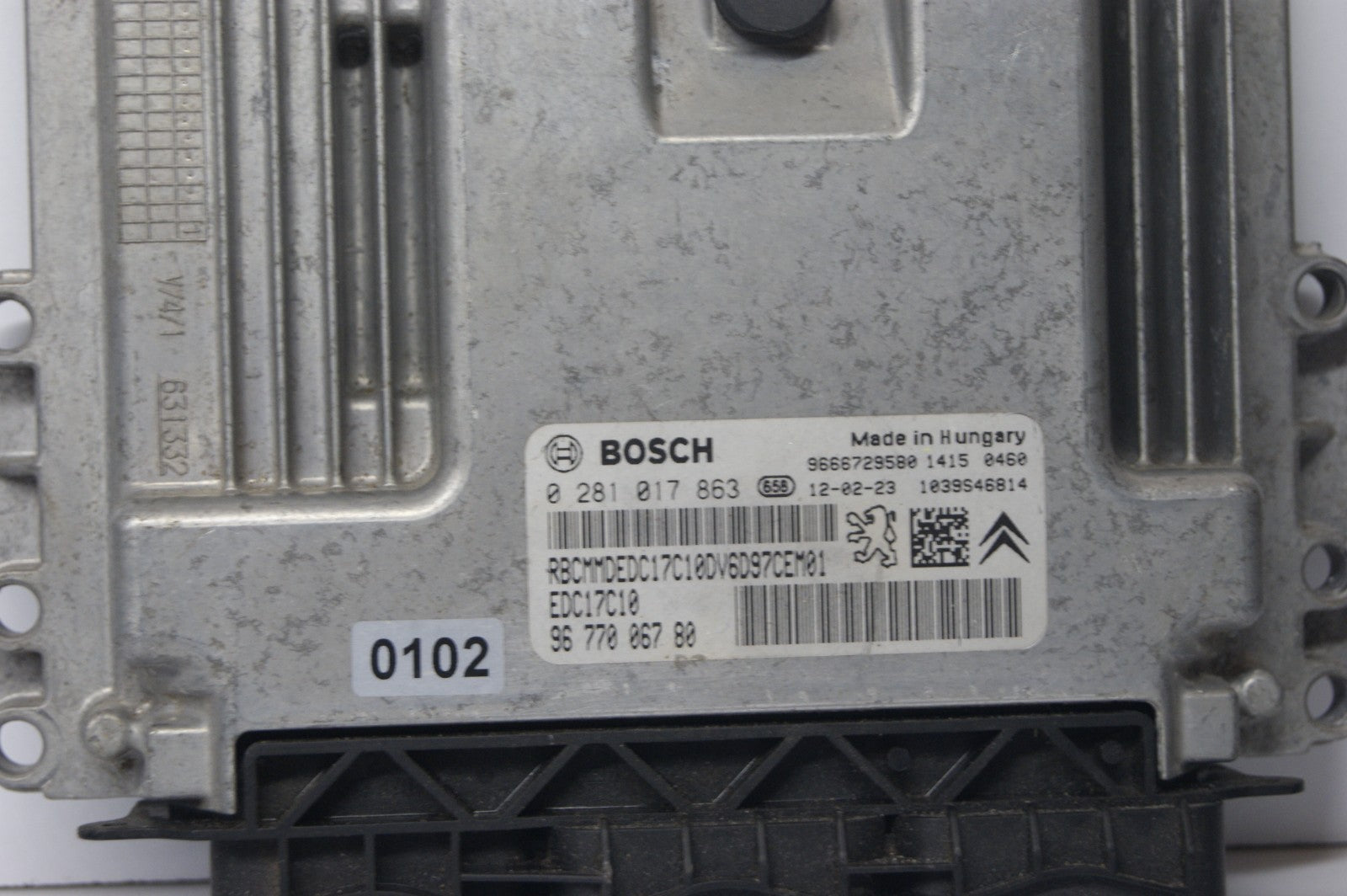 CITROEN PEUGEOT ECU  0281017863 9677006780 PLUG AND PLAY  CLONING BY POST