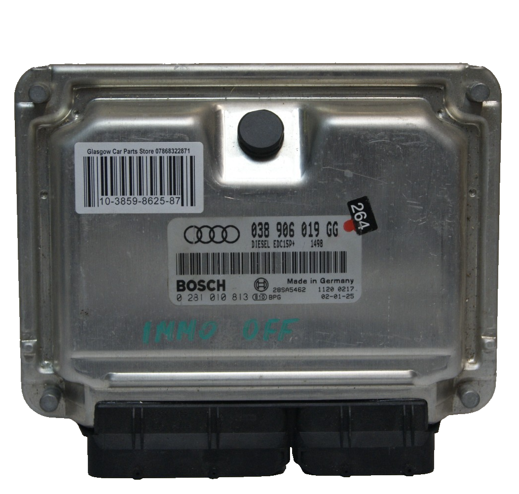 AUDI VW ENGINE  ECU 038906019GG 0281010813  IMMO OFF PLUG & PLAY
