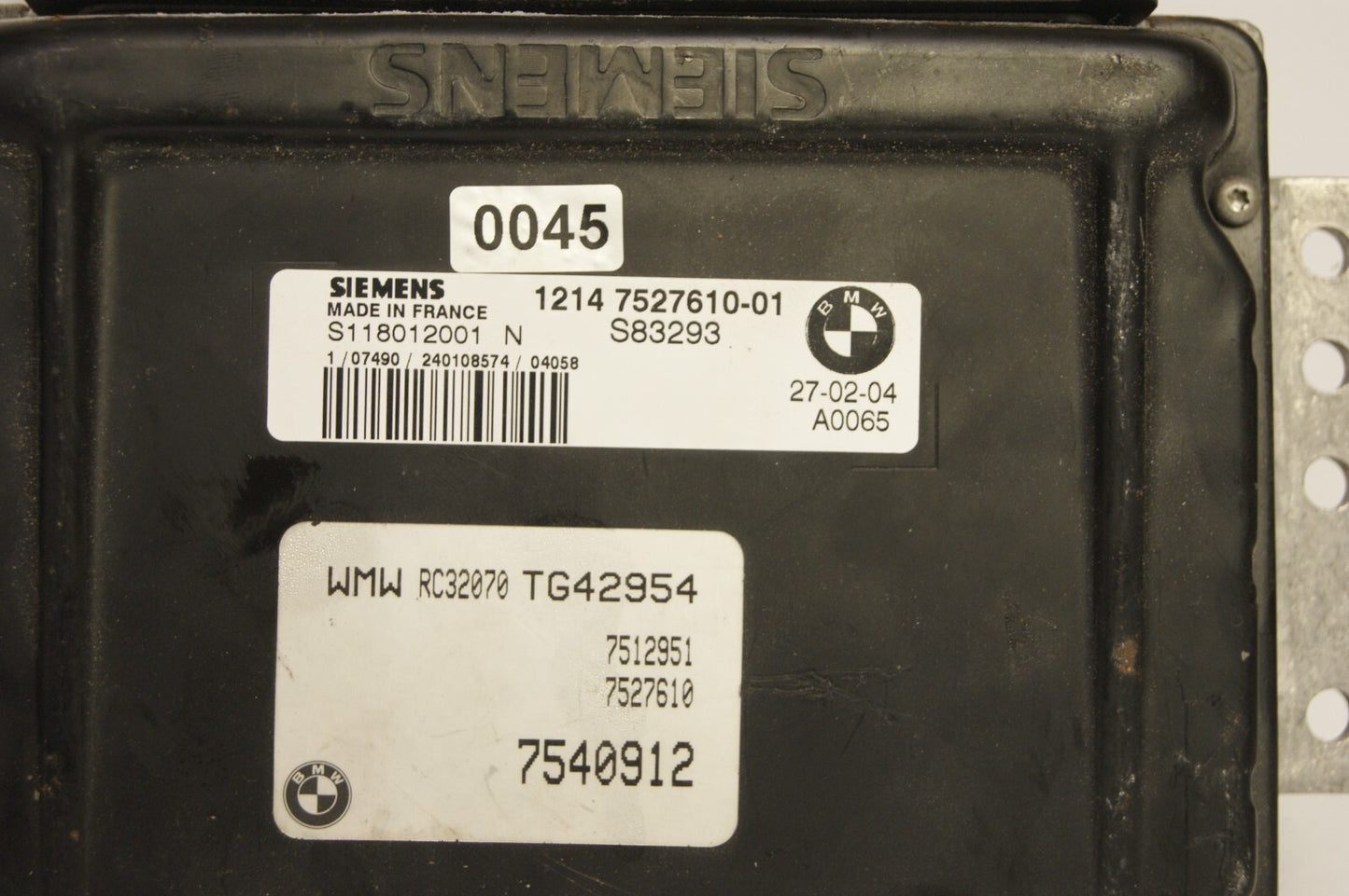 BMW MINI R50 Engine ECU 7527610 / S118012001N  PLUG AND PLAY PROGAMMING BY POST