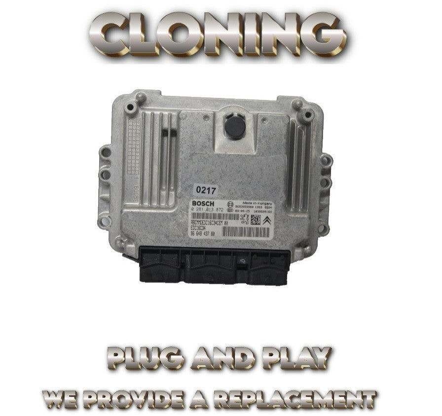 CITROEN PEUGEOT  ECU 0281013872/9664843780  PLUG AND PLAY  CLONING BY POST