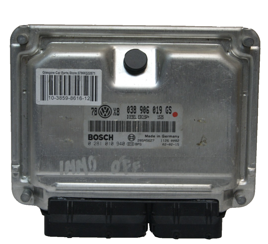 AUDI VW ENGINE  ECU 038906019GS 0281010940 IMMO OFF PLUG & PLAY