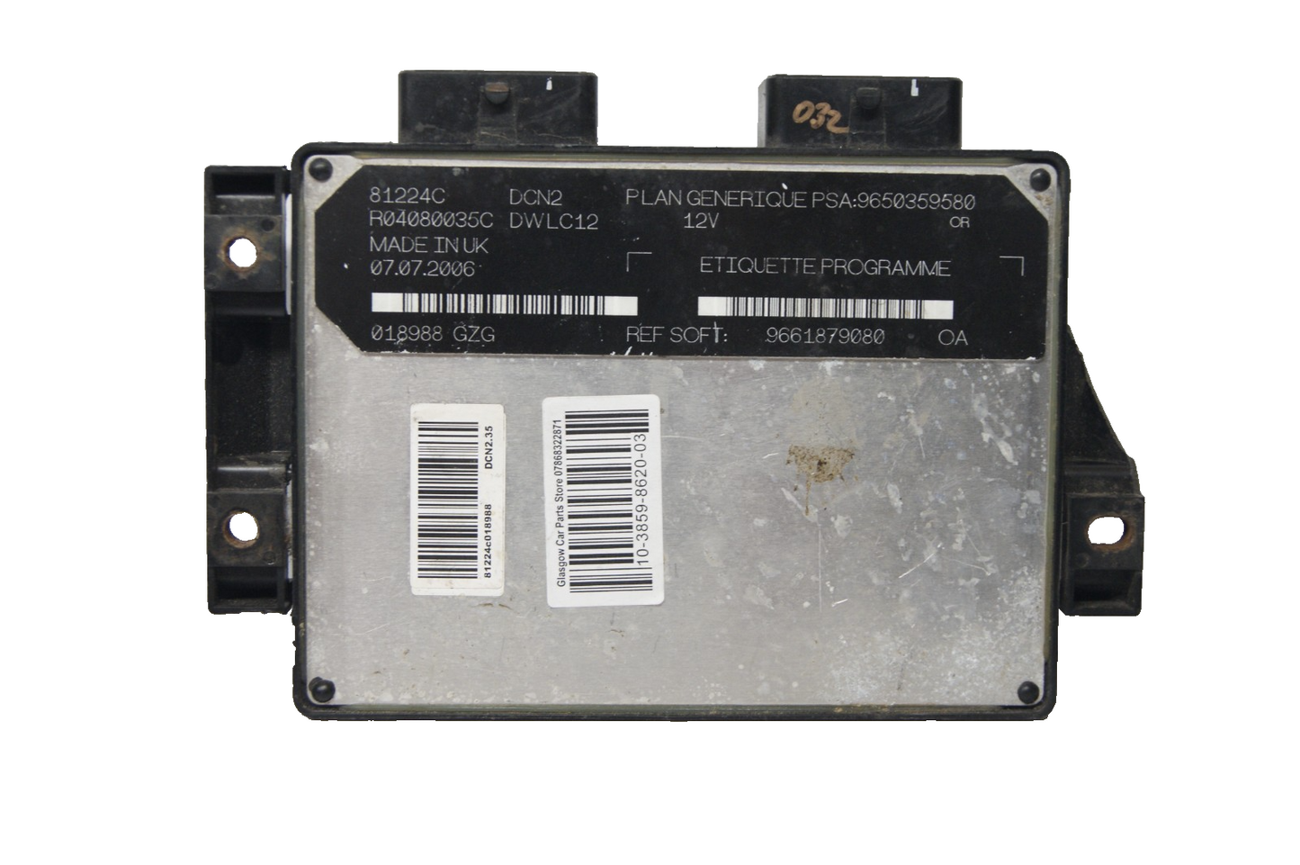 9650359580 FIAT SCUDO PEUGEOT CITREON  1.9 D ENGINE CONTROL UNIT ECU