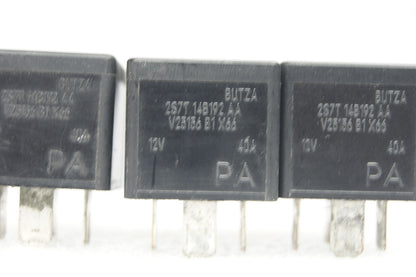 3 X Relay Ford  4-Pin Black  2S7T-14B192-AA V23136-B1-X66 12V 40A