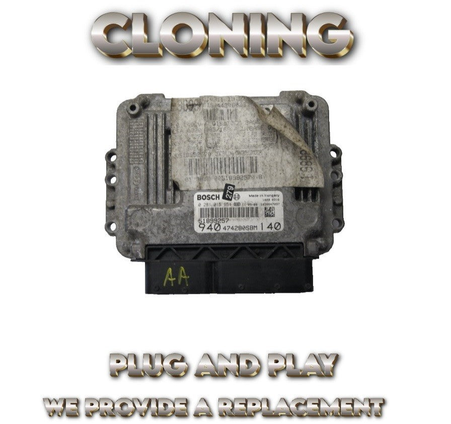 ECU  Alfa Romeo Juliet 2.0JTD 51899257 0281015951 PLUG AND PLAY CLONING