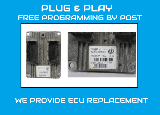 51784956 ECU FIAT IAW5SF3.M1 /HW300 PLUG AND PLAY PROGRAMMING BY POST.
