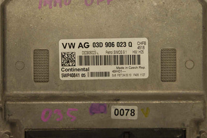 03D906023Q   ECU Audi VW Skoda Seat   IMMO OFF PLUG & PLAY. CONTINENTAL ECU