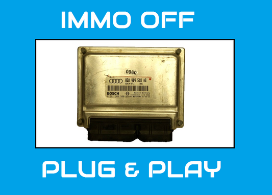 AUDI A4 1.8 ECU 8E0909518AS 0261208500  PLUG AND PLAY IMMO OFF