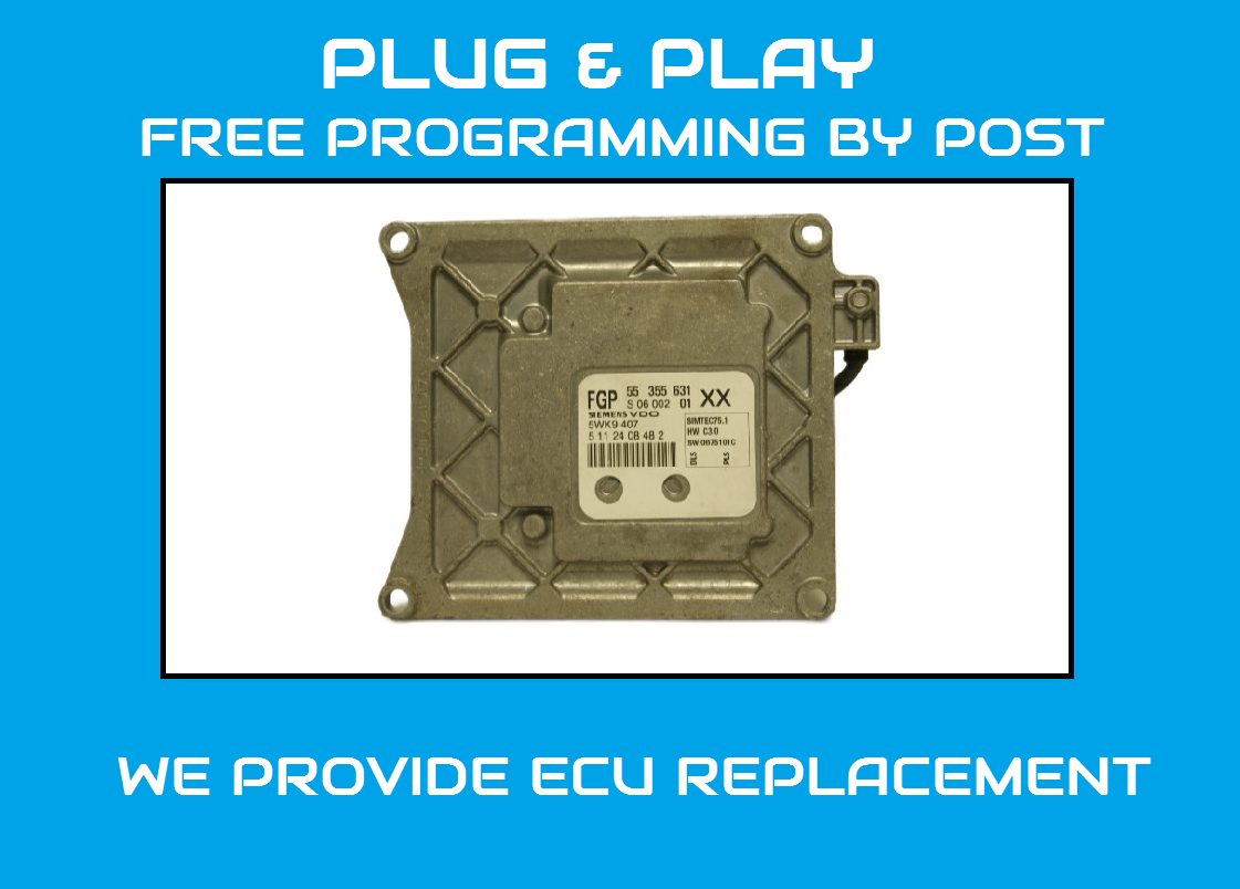 ECU  VAUXHALL VECTRA  1.8PETROL   55355631 XX PLUG & PLAY CLONING BY  POST