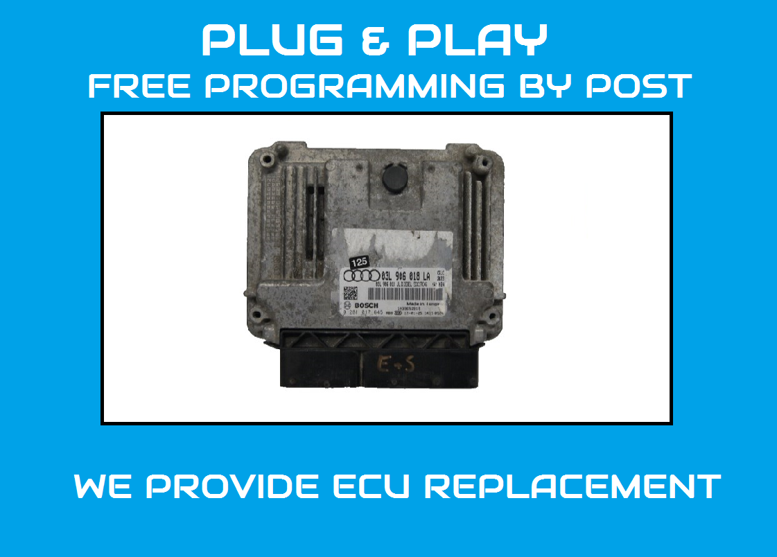 AUDI A6 ECU 03L906018LA  0281017645 PLUG AND PLAY PROGRAMMING BY POST