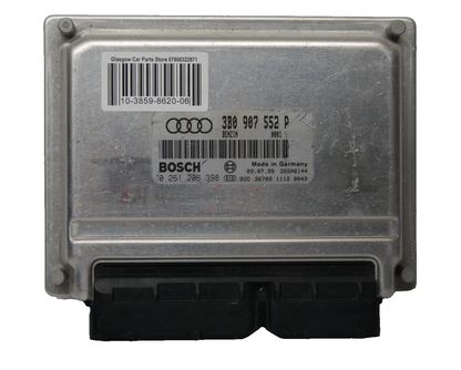 AUDI A6  2.4i PETROL ENGINE CONTROL UNIT ECU 3B0907552P   0261206398