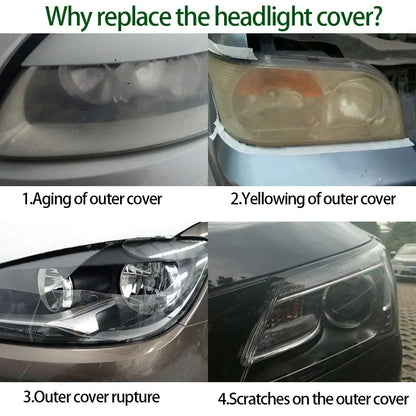 Headlight Housing Protection Glass Cover Headlamps Transparent Shell Lens For Mercedes-Benz ML Class W164 Pre-facelift 2005-2008