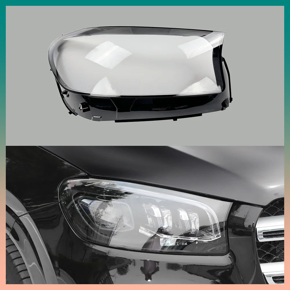 Headlight Cover For Mercedes-Benz GLS X167 GLS400 GLS450 2020 2021 2022 2023 Headlamp Lens Glass Replace Original Lampshade