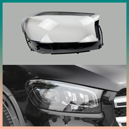 Headlight Cover For Mercedes-Benz GLS X167 GLS400 GLS450 2020 2021 2022 2023 Headlamp Lens Glass Replace Original Lampshade